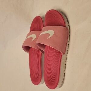 Nike Slides Size 13 c Pink White Sandals